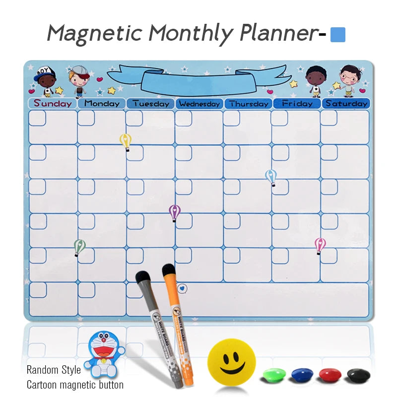 Magnetic Weekly and Monthly Planner Whiteboard for Office