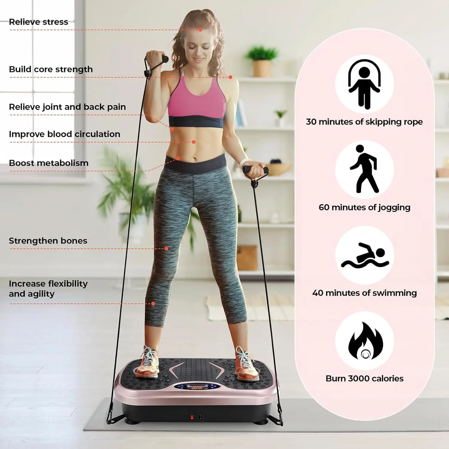 Vibration Plate Fitness Board For Home Full Body Workout Machine