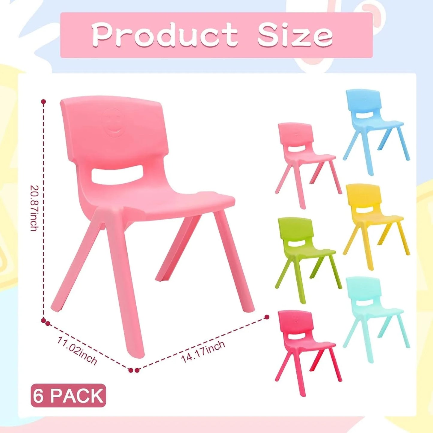 Bymaocar Stackable Plastic Stools For Kids Learning Classrooms