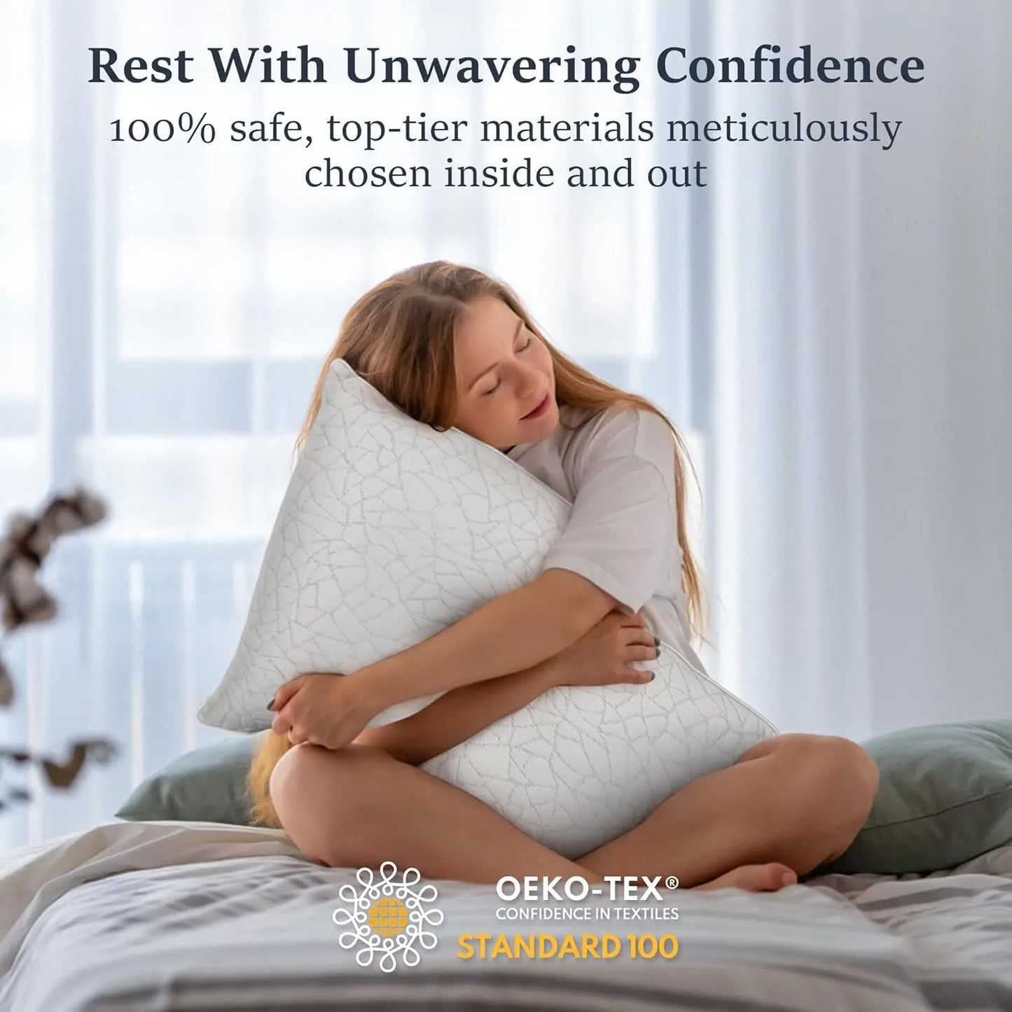 Breathable Premium Down Alternative Pillows Set of 2 for All Sleepers