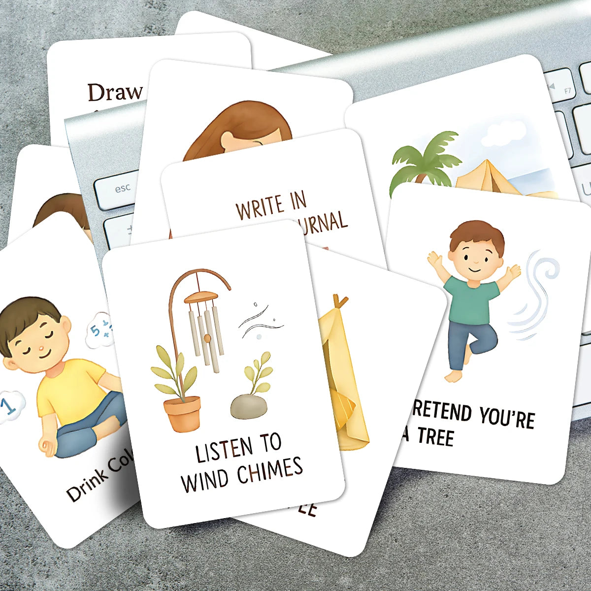 49pcs Mindful Moments Cards Set for Daily Reflection and Meditation