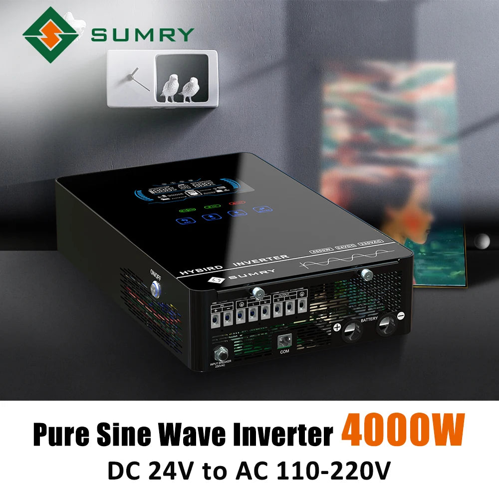 SUMRY 4000W Off Grid Hybrid Inverter 24V MPPT Pure Sine