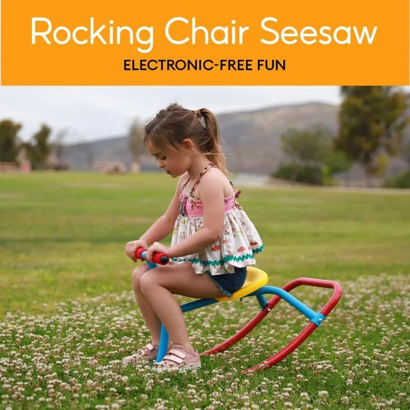 YTYIN Kids Rocking Horse Rocker Seesaw for Home Playground
