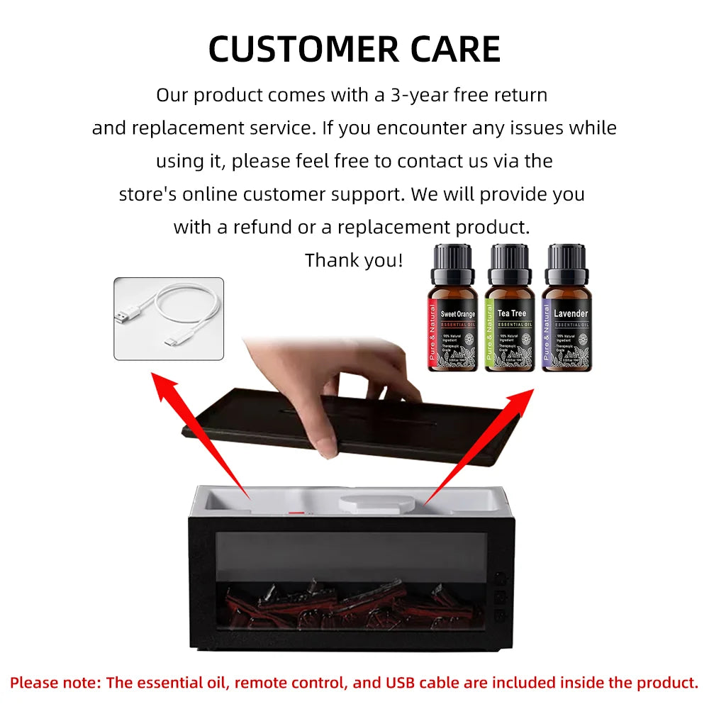 LISM Auto Shut Off Diffuser With Remote 7 LED Colors