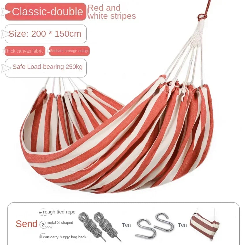 Thick Canvas Garden Swing Hammock Outdoor Hanging Chair
