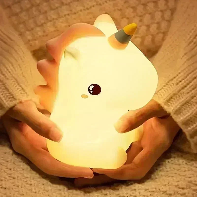 Soft Light Unicorn Silicone Lamp – Eye Protection Toddler Bedside Light