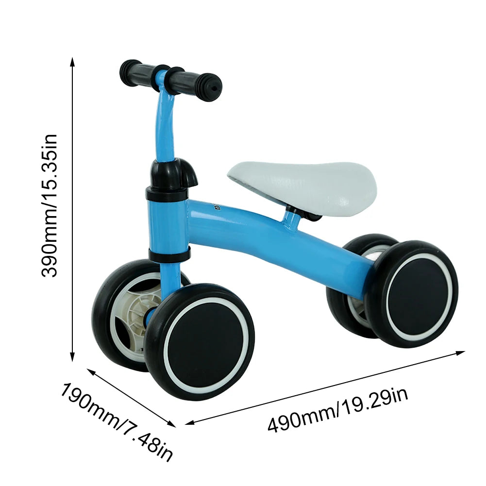 Baby Balance Bike Toddler Walker Four Wheel Learning Toy