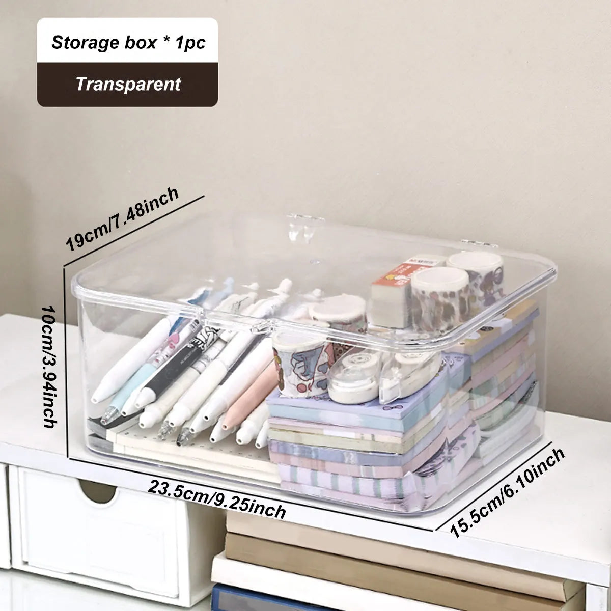 Durable Plastic Covered Storage Box with Latch and Secure Lid