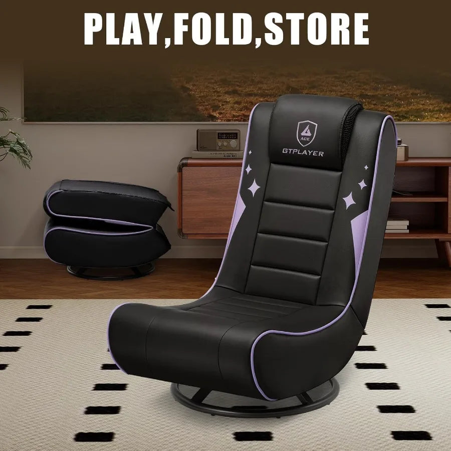 Foldable Swivel Floor Gaming Chair For Boys 360 Degree Rotation