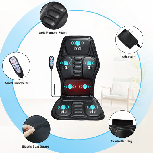 Massage Chair Pad With Heat For Pain Relief And Relaxation