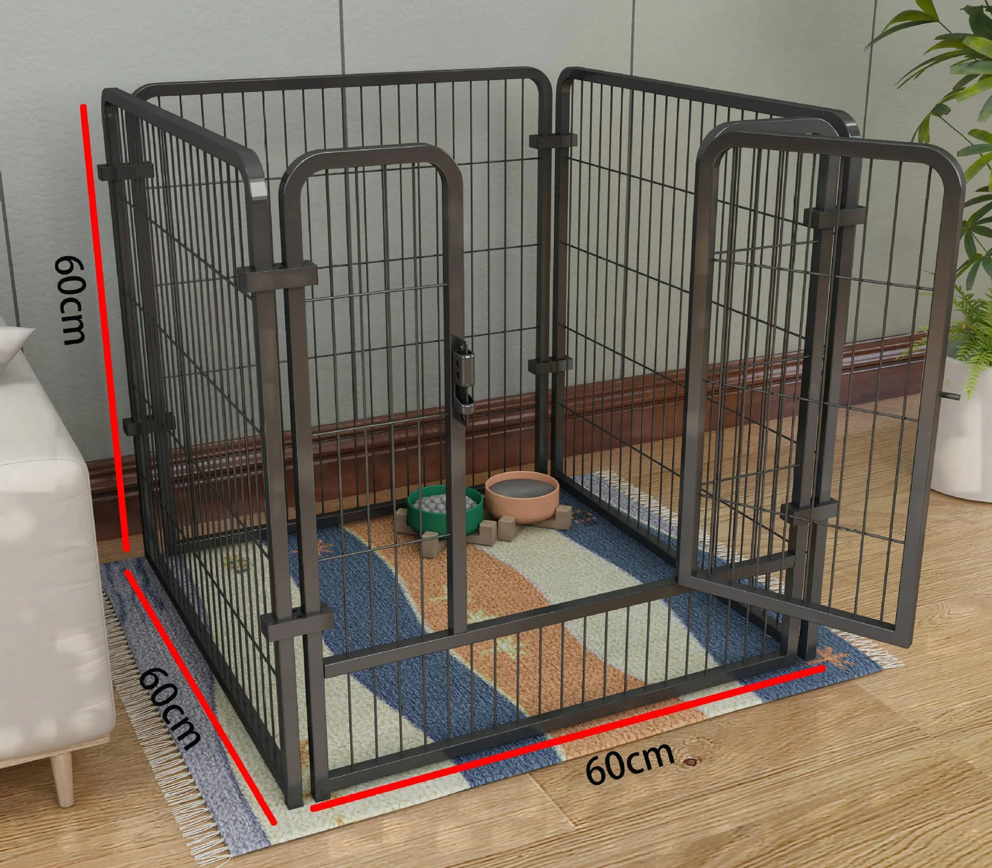 Dog Fence Playpen Foldable Kennel for Pets Four to Six