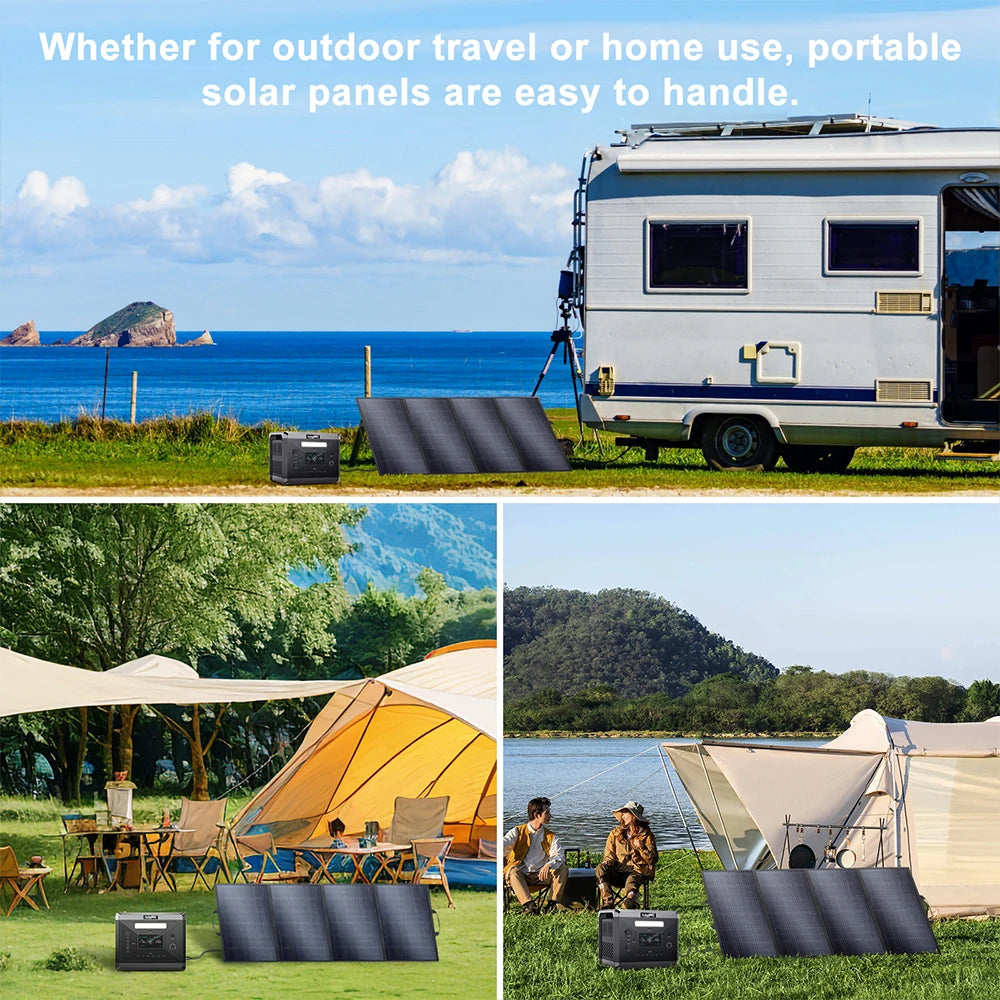 SOLARPLAY 200W Portable Foldable Solar Panel for Camping