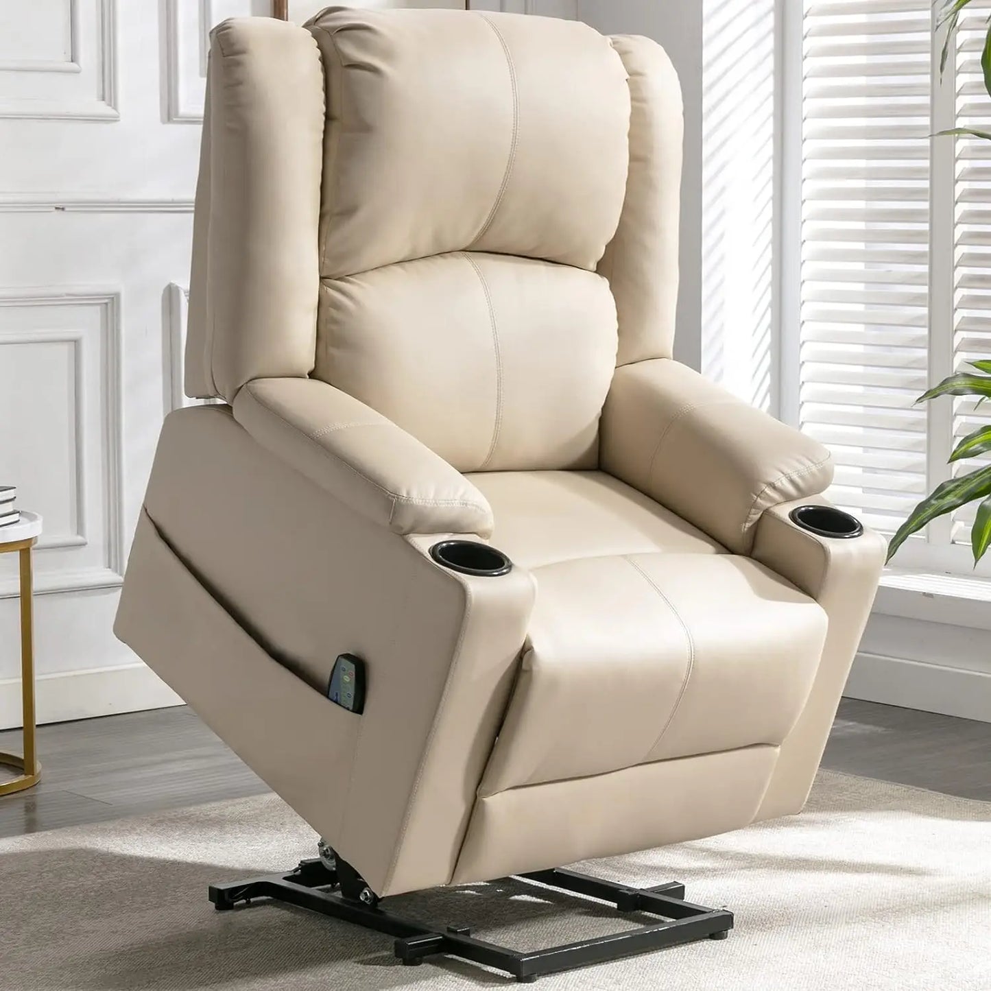 Power Lift Recliner With Heat Massage and Cup Holder