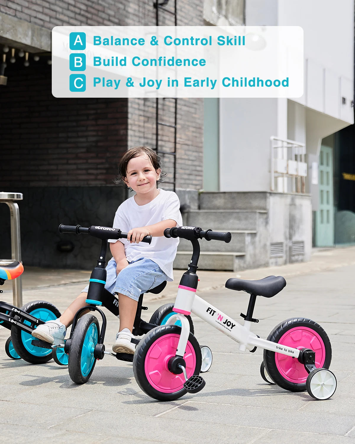 4-In-1 Toddler Balance Bike For Boys And Girls Ages 2-4