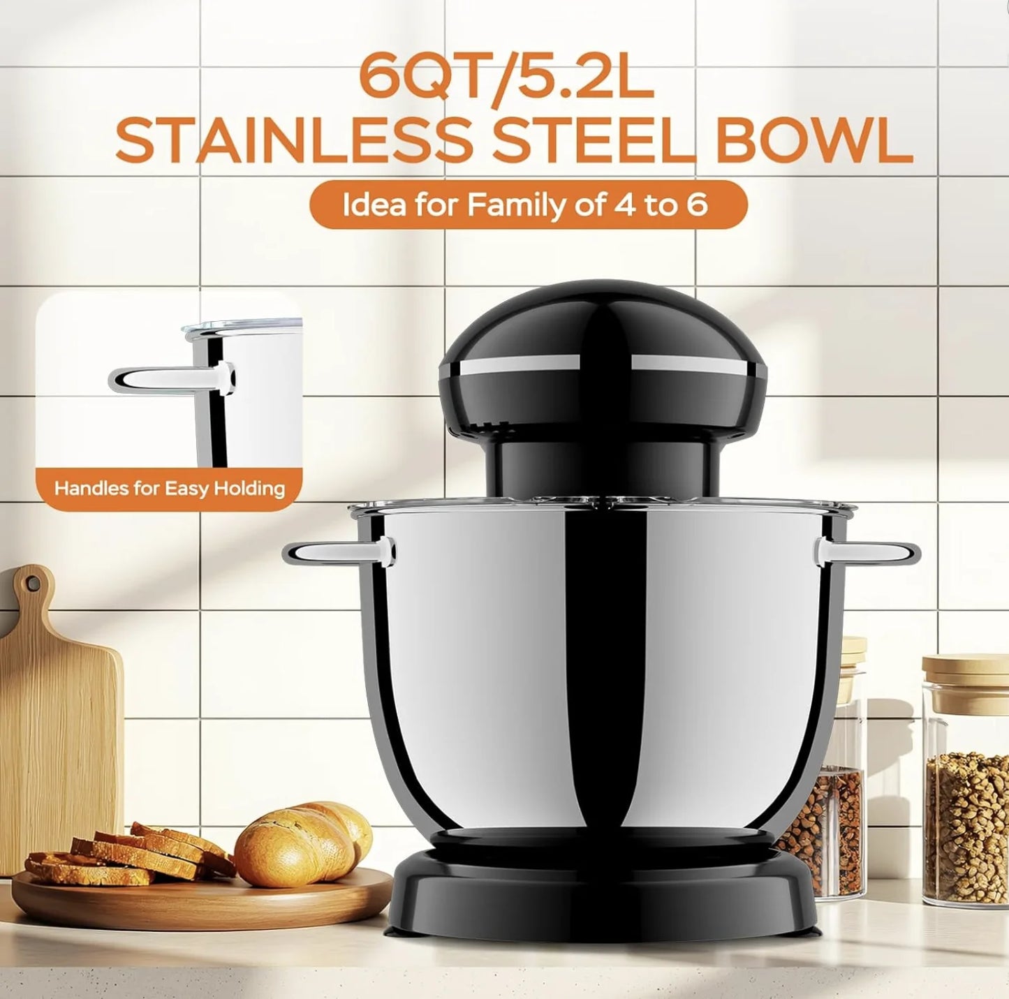 Suning Electric Stand Mixer With 300W Copper Core Motor