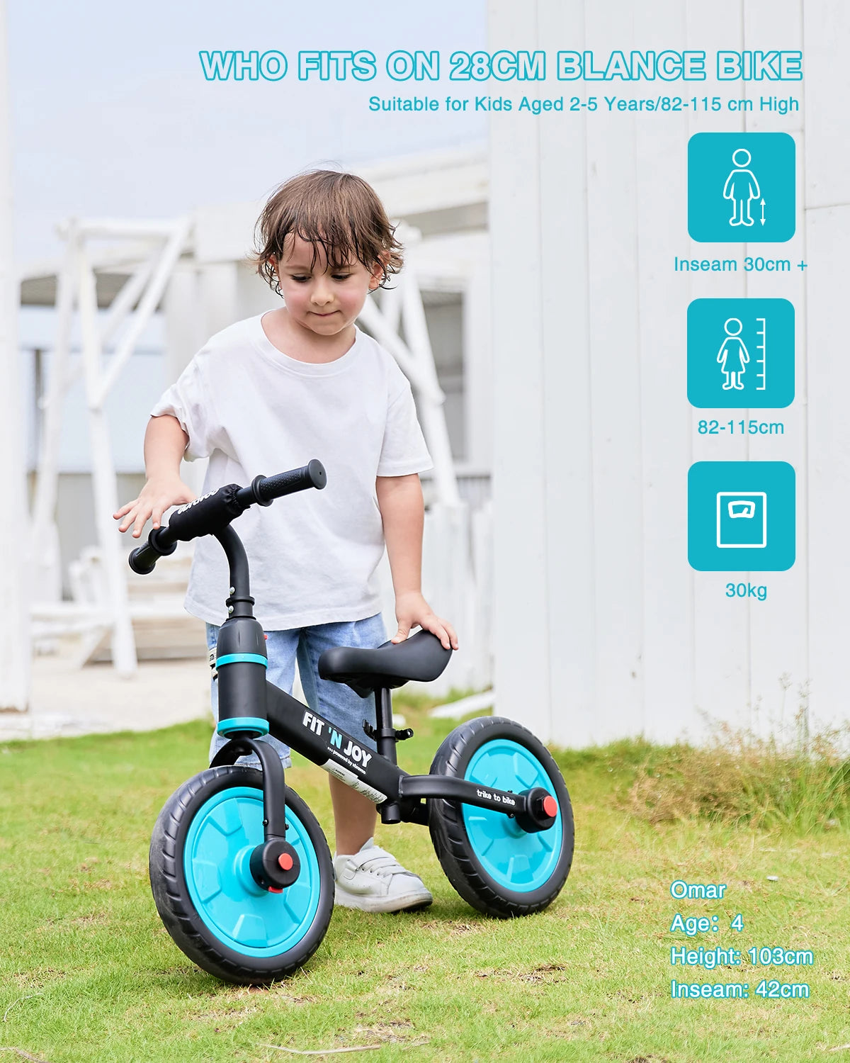 4-In-1 Toddler Balance Bike For Boys And Girls Ages 2-4