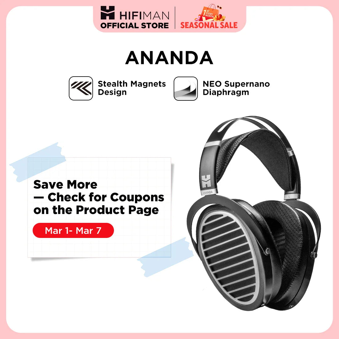 Hifiman Ananda Stealth Magnet Open Back Planar Headphones