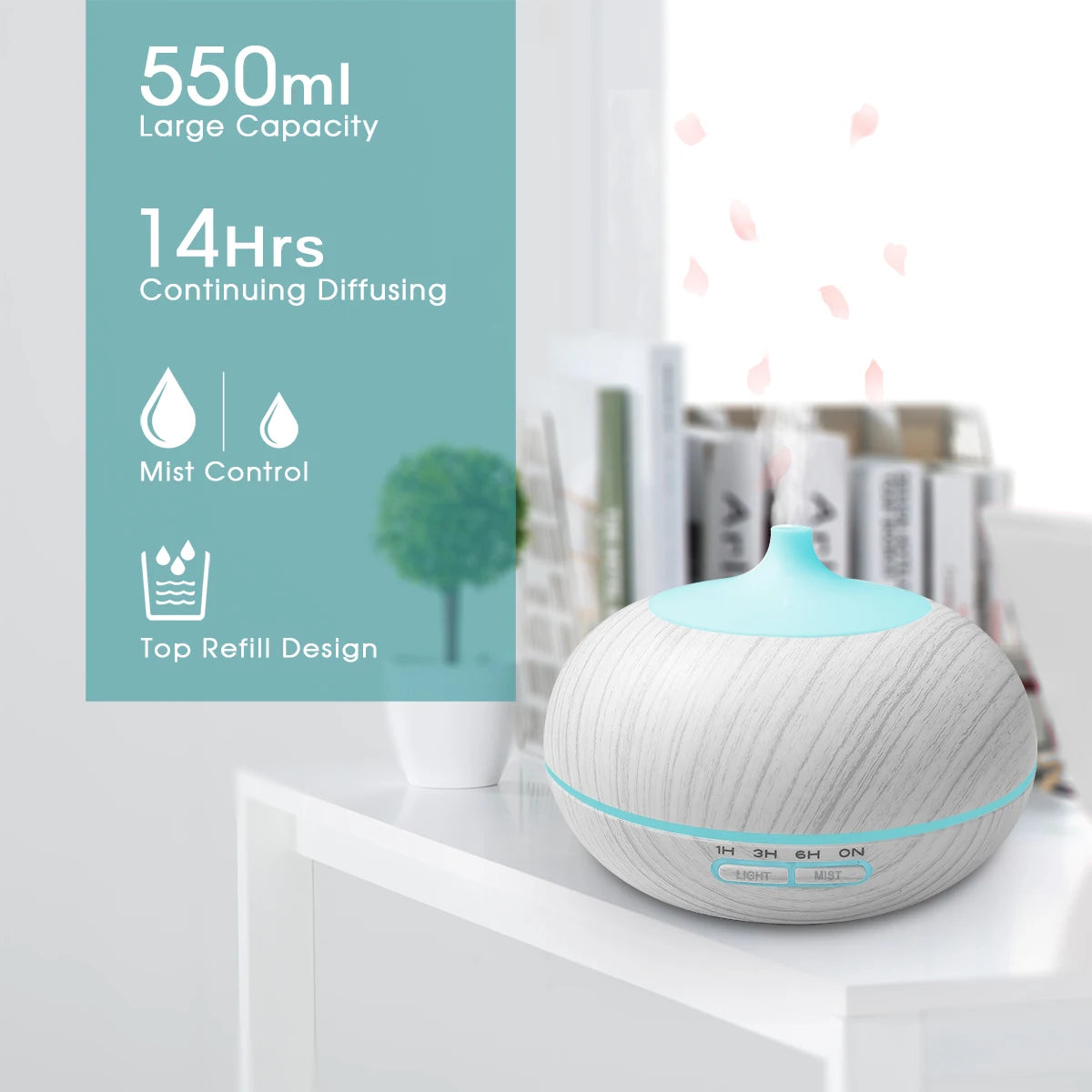 Miflame Essential Oil Humidifier Aromatherapy Air Purifier
