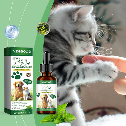 YEGBONG Pet Soothing Drops for Dogs and Cats Mood Relief