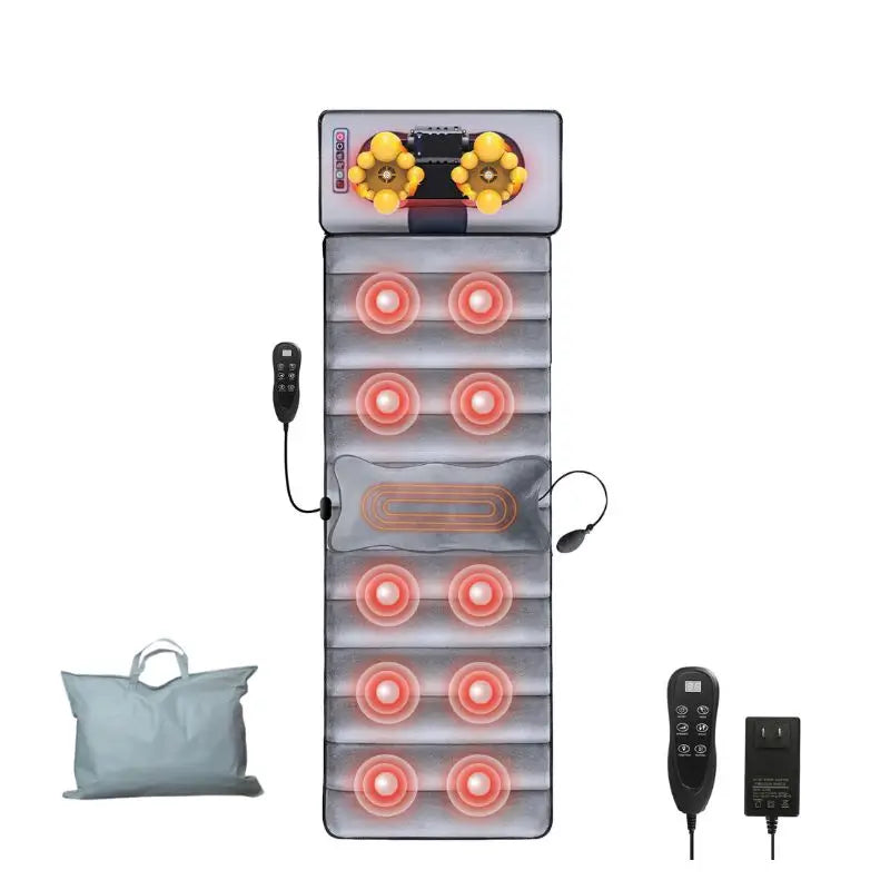 Full Body Massage Mat Set With Heating Vibration Kneading Shoulder Neck Massager