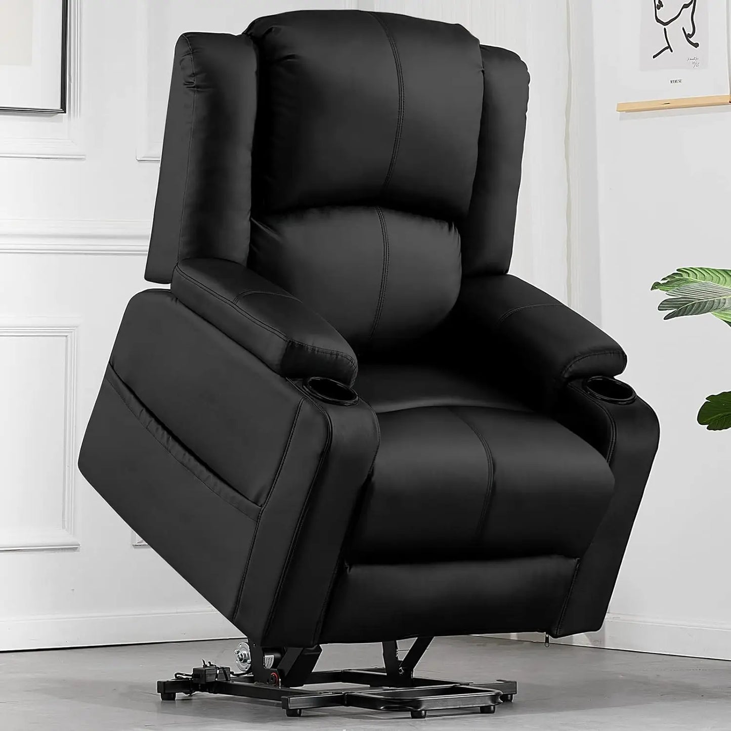 Power Lift Recliner With Heat Massage and Cup Holder