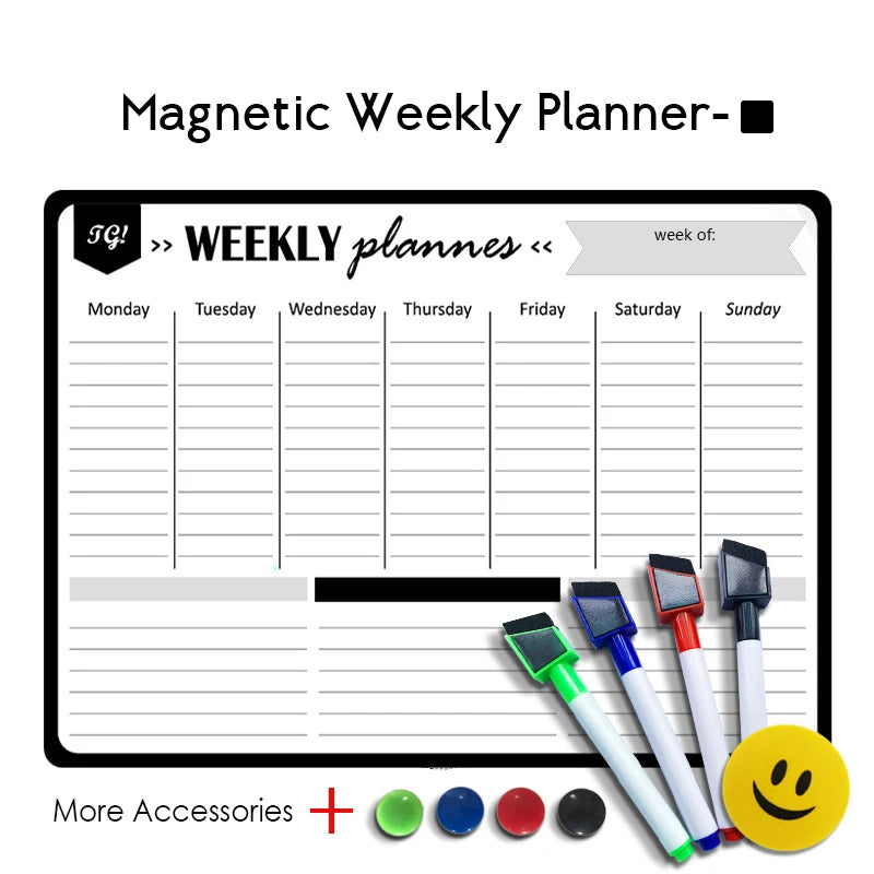 Magnetic Weekly and Monthly Planner Whiteboard for Office