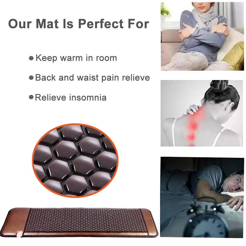 MagCellapy Infrared Natural Tourmaline Germanium Stone Mattress Heating Pad
