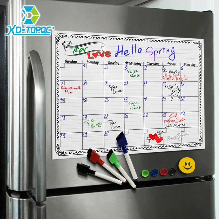 Magnetic Weekly and Monthly Planner Whiteboard for Office