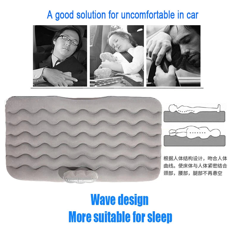 Car Air Inflatable Travel Mattress Bed Universal Back Seat Cushion