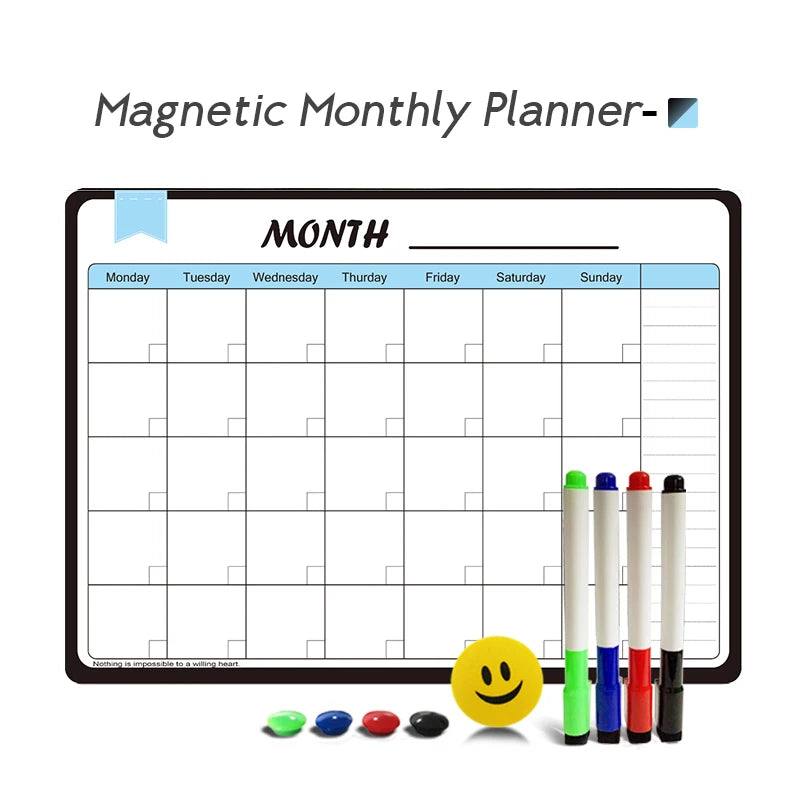 Magnetic Weekly and Monthly Planner Whiteboard for Office