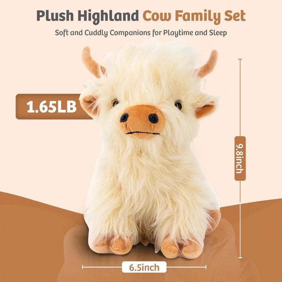 Marysun Microwavable Highland Cow Stuffed Animal Weighted Plush Heating Pad for Girls Women Elderly People Cozy Gift Warm Comfo