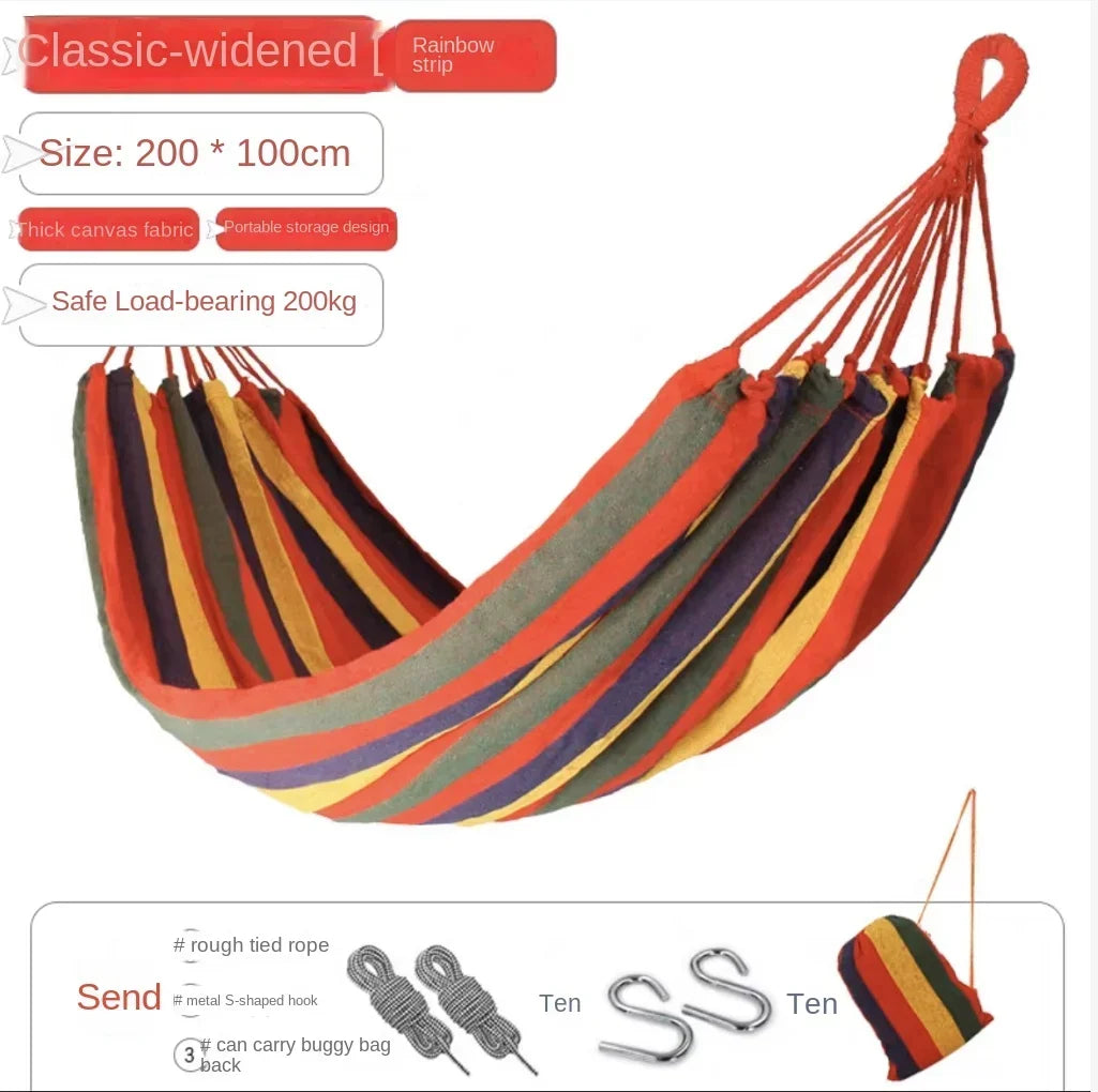 Thick Canvas Garden Swing Hammock Outdoor Hanging Chair