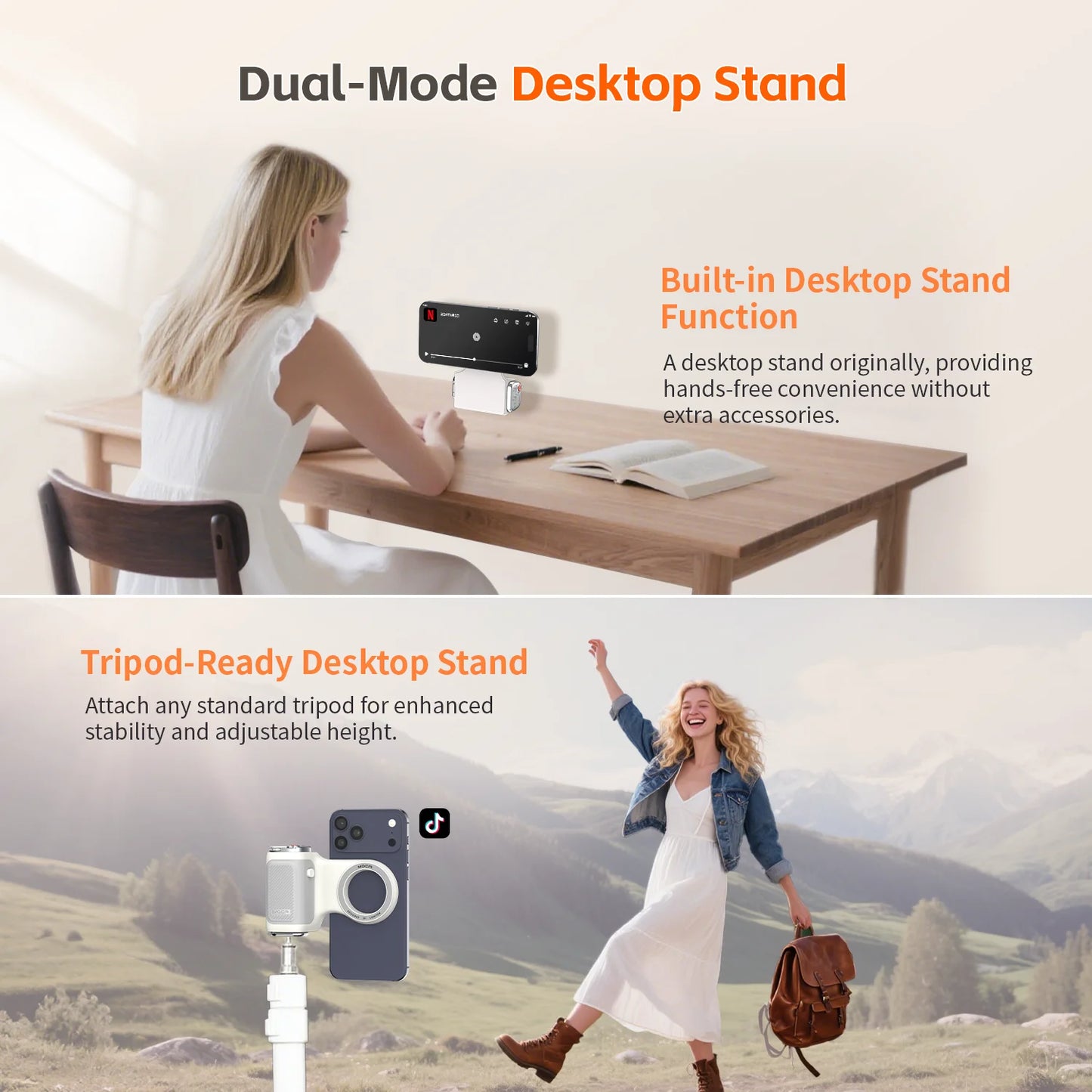 COMITOK Magnetic Camera Grip With Remote For iPhone And Android