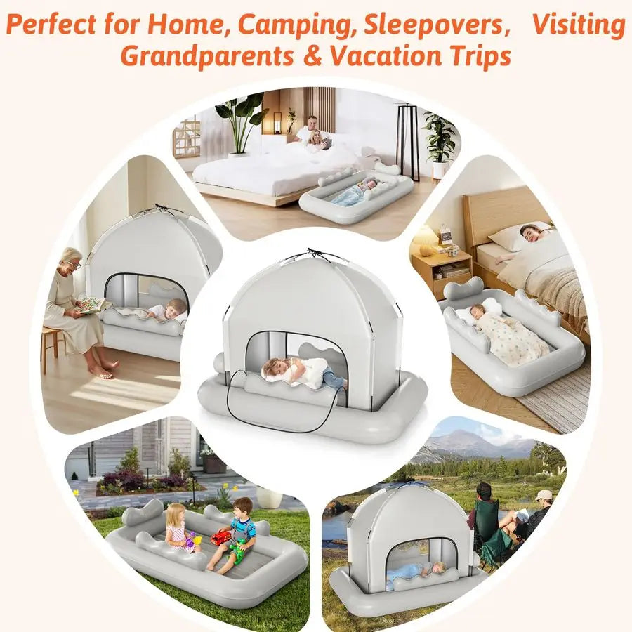 Indo Toddler Travel Bed With Tent Foldable Portable Cot