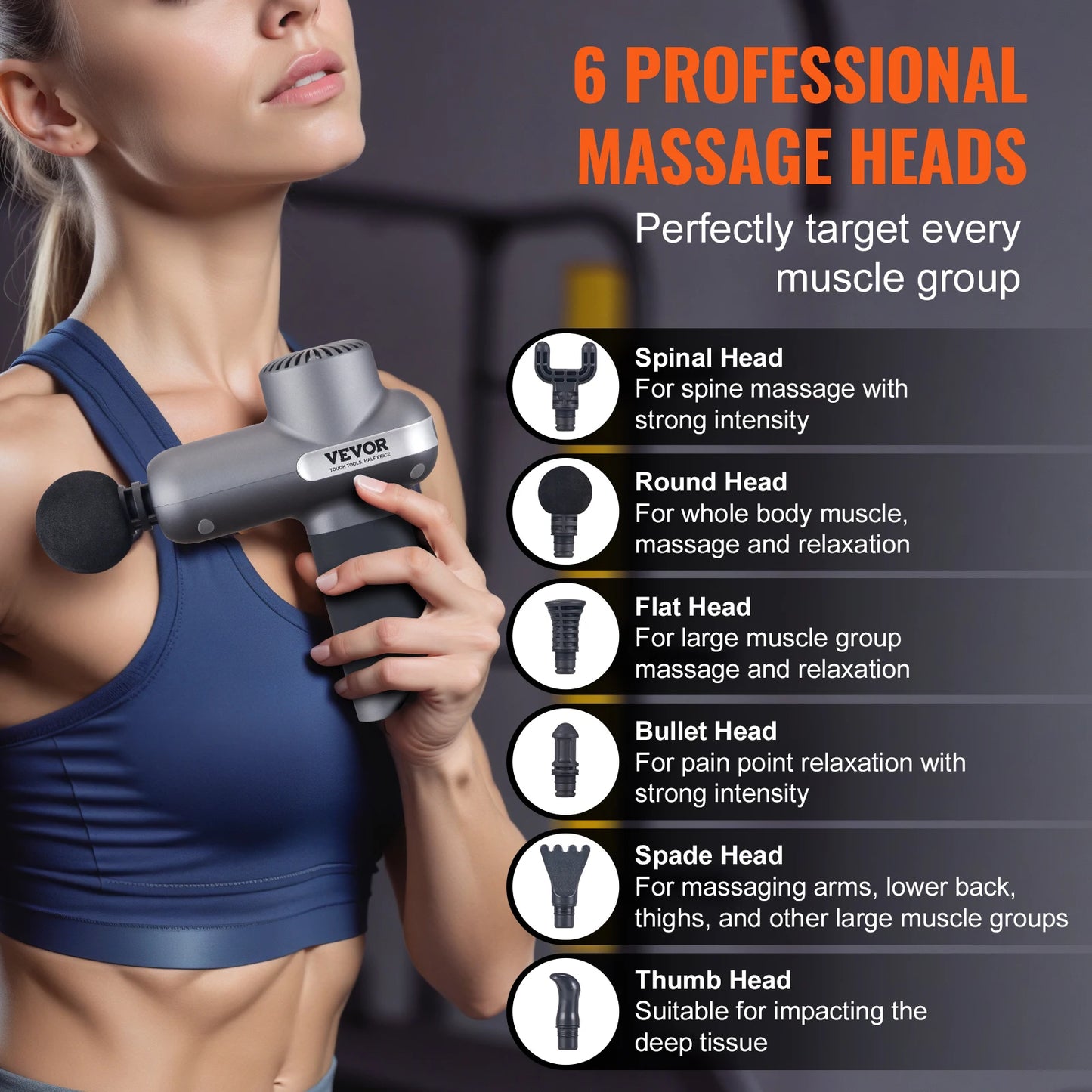 Compact Percussion Massage Device for Muscle Tension, Circulation & Body Recovery