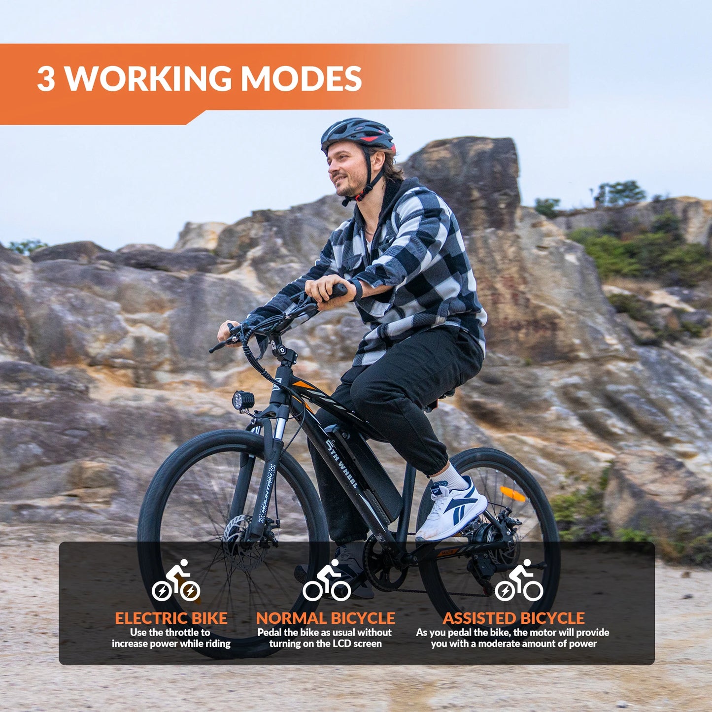 5TH WHEEL AB17 Electric Bike 700W Peak Motor 23 MPH Display