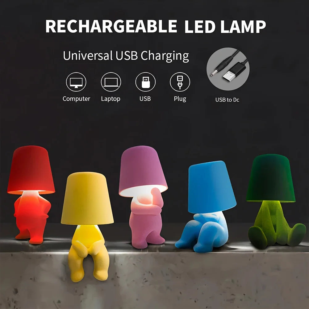 Little Naughty Boy Table Lamp Modern Desk Light For Bedroom