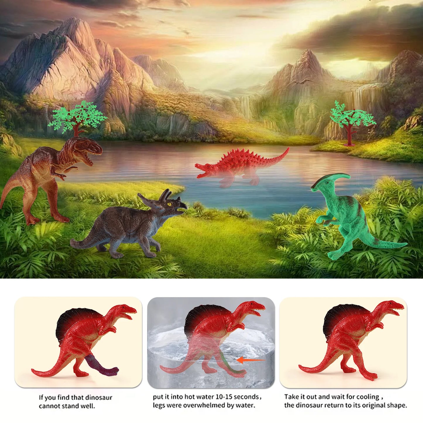 Bucket children's simulated animal model dinosaur boy and girl early education cognitive toy