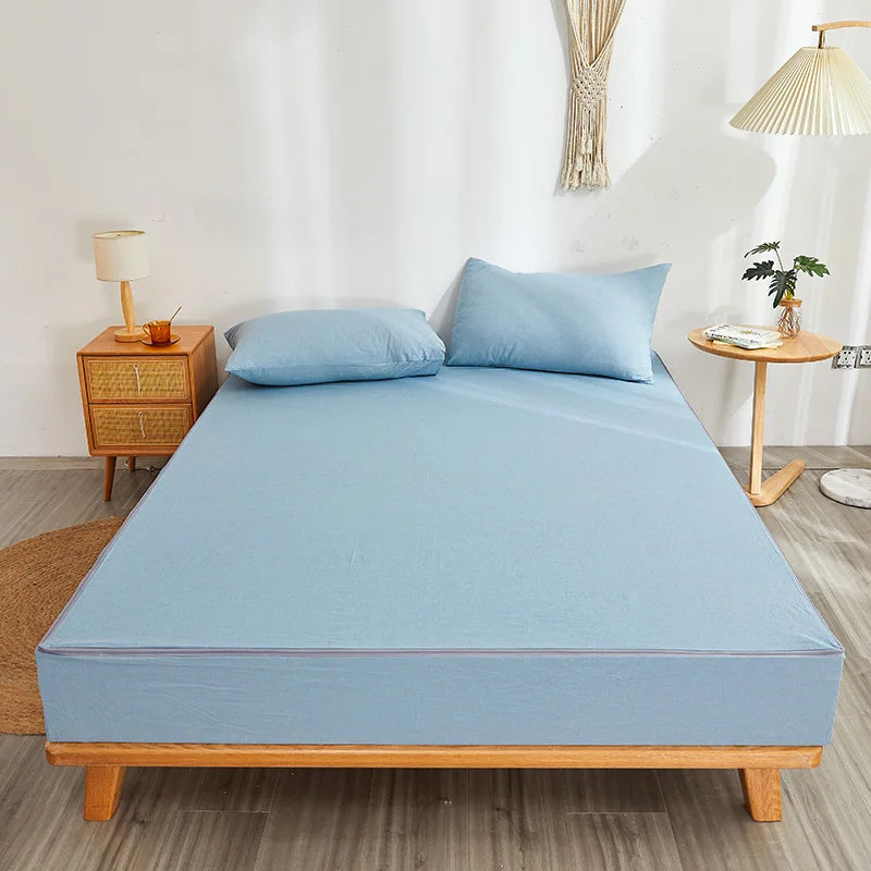 Dreamreal Zipper Fitted Bed Sheet 100 Percent Cotton Durable