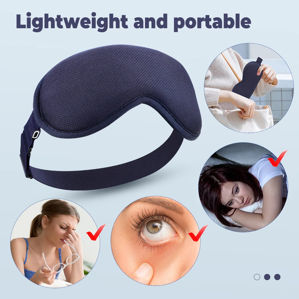 Hailicare Hot Compress Electric Steam Eye Mask 3D Massage