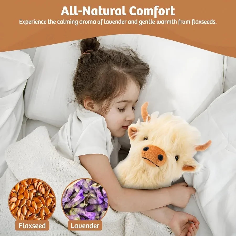 Microwavable Heated Weighted Plush Animal Toy for Anxiety Relief