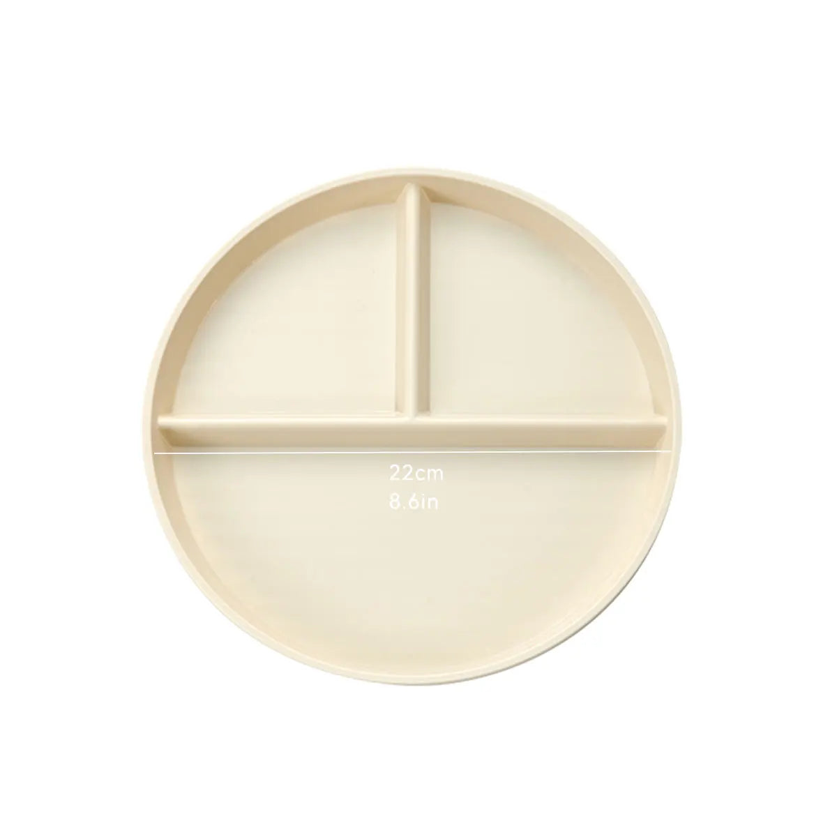Round Plastic Divided Dinner Plate For Everyday Use