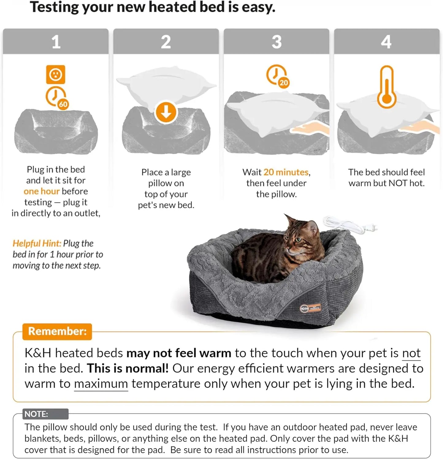 K H Pet Products Thermo Pet Lounge Sleeper Indoor Bed