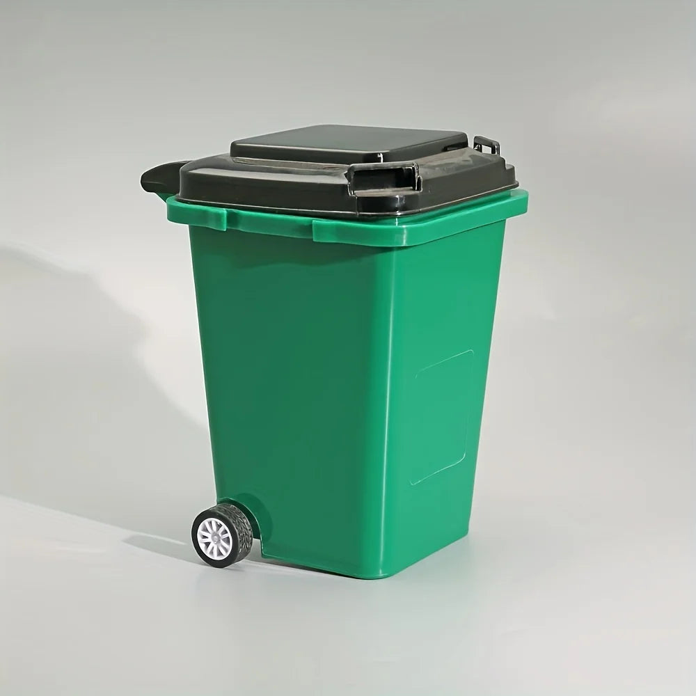 Portable Mini Desktop Trash Bin Pen Holder