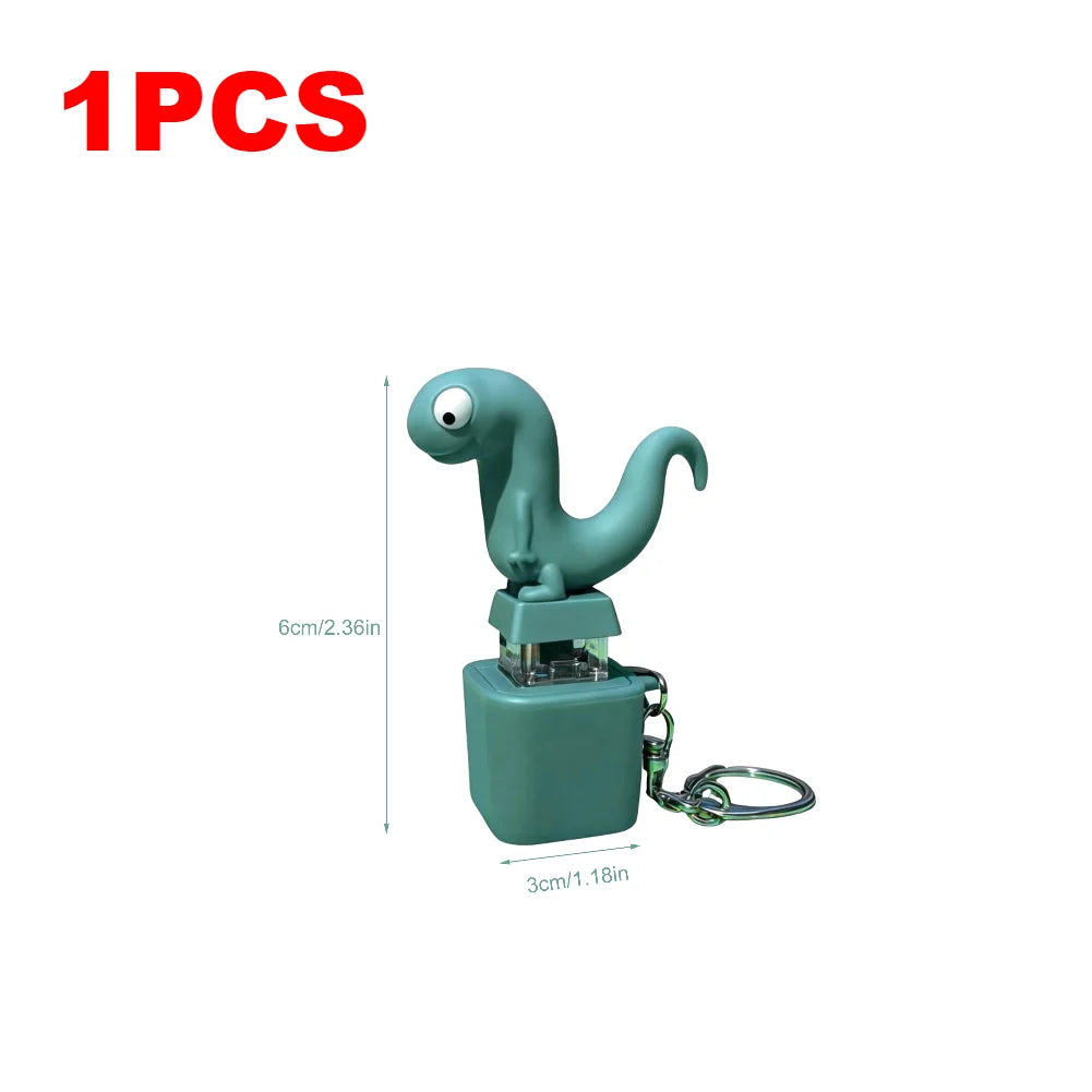 1-5PCS Lizard Fidget Keychain with LED Light & Squeeze Sound Funny Stress Relief Sensory Toy Rechargeable Keyring for Adult Kid