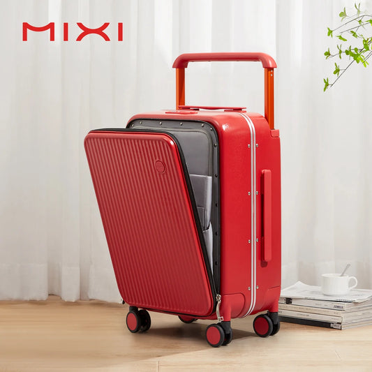 Mixi Front Laptop Pocket Carry On Luggage Aluminum Frame