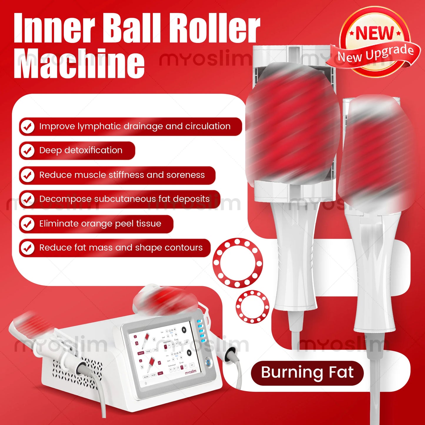 EMSZERO Inner Ball Roller Slimming Massager 360 Rotation Cellulite Reduction