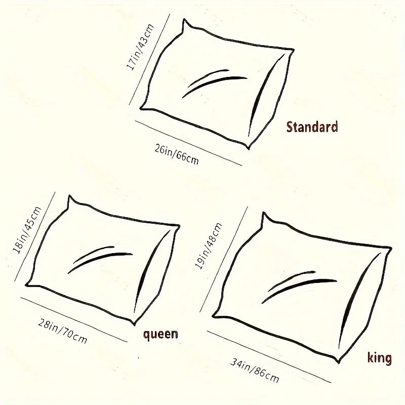 Set Of 4 Soft Comfort Pillows With 3D Microfibre Filling