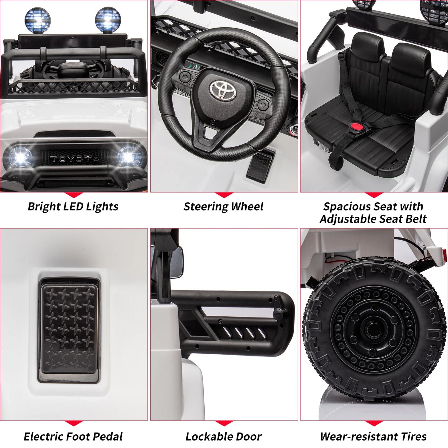 HiMISSE 12V Electric Ride On Car For Kids MP3 Music