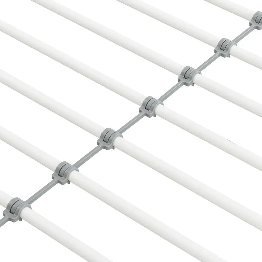 Compact Twin Metal Bunk Bed with Trundle: Durable Steel Frame for Kids' Rooms - High Capacity, Quiet for Active Children